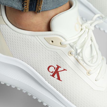 Calvin Klein - Zapatillas Eva Runner Mix Mesh 1285 Bright White Moonstruck Tandoori