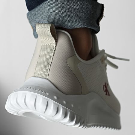 Calvin Klein - Zapatillas Eva Runner Mix Mesh 1285 Bright White Moonstruck Tandoori