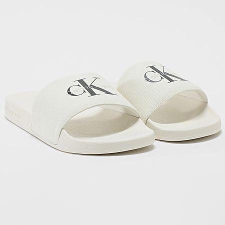 Calvin Klein - Slide Monologo 1367 Sandalias Beige Claro