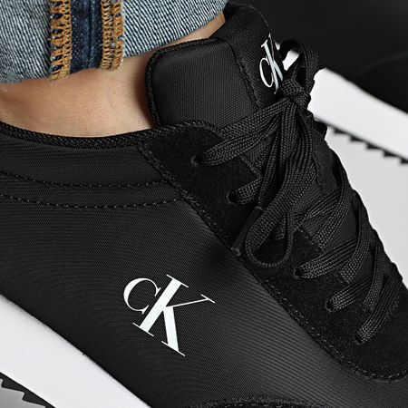 Calvin Klein - Retro Runner Lace Up NY-Su 1325 Zapatillas Negro Blanco Brillante