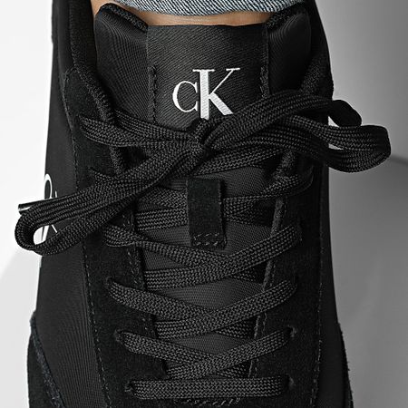 Calvin Klein - Retro Runner Lace Up NY-Su 1325 Zapatillas Negro Blanco Brillante