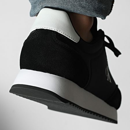 Calvin Klein - Retro Runner Lace Up NY-Su 1325 Zapatillas Negro Blanco Brillante