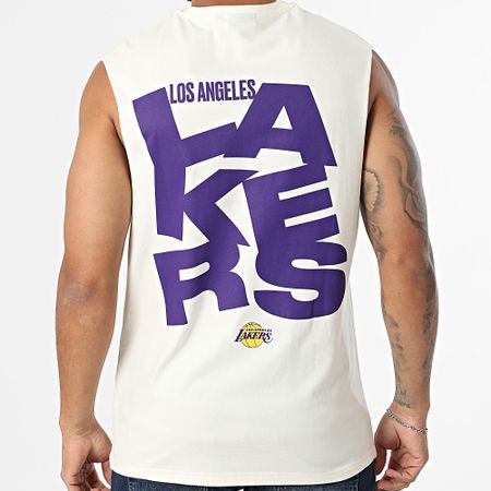 New Era - NBA Camiseta de tirantes gráfica de Los Angeles Lakers 60667737 Beige