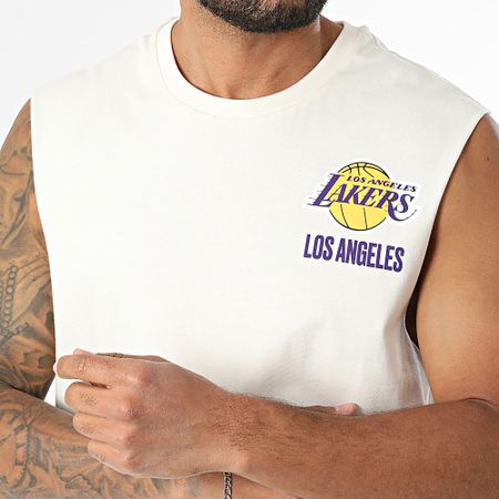 New Era - NBA Camiseta de tirantes gráfica de Los Angeles Lakers 60667737 Beige