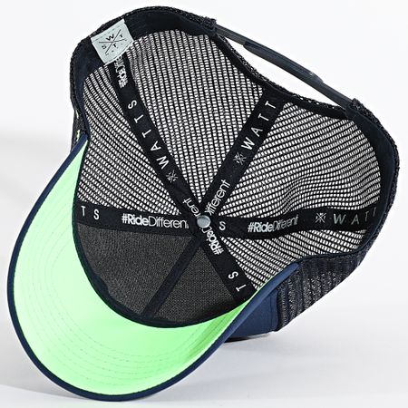 Watts - Tribe Trucker Cap Azul Marino Verde Fluo
