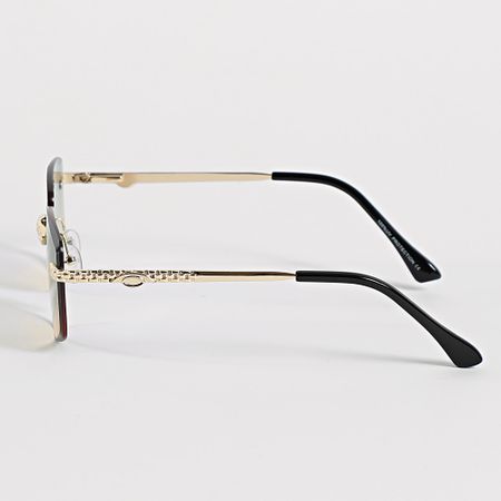 Frilivin - 814 Verde Amarillo Gradiente Dorado Gafas de sol