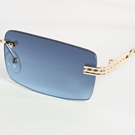 Frilivin - 815 Gafas de sol azul marino, negro y dorado
