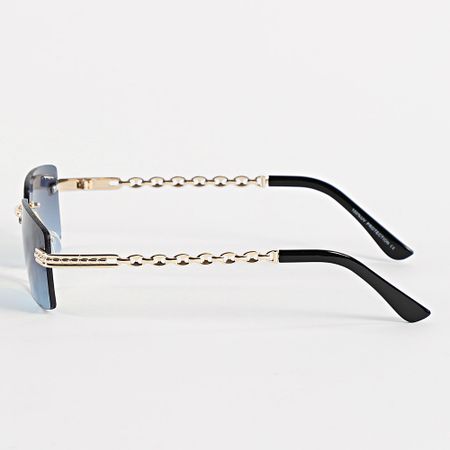 Frilivin - 815 Gafas de sol azul marino, negro y dorado