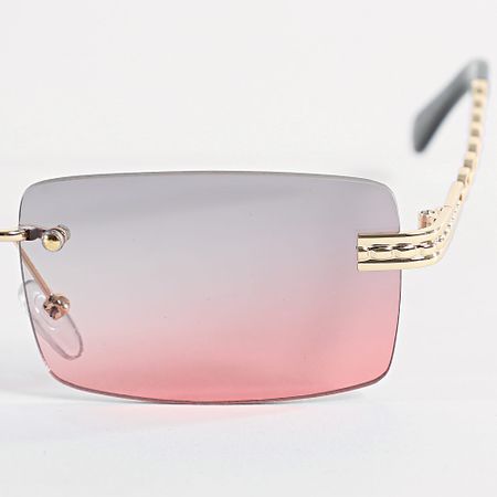 Frilivin - Gafas de sol Violeta Rosa Oro Negro 815