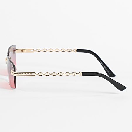 Frilivin - Gafas de sol Violeta Rosa Oro Negro 815