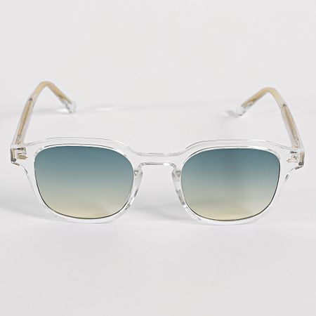 Frilivin - 004 Gafas de sol verde amarillo oro transparente