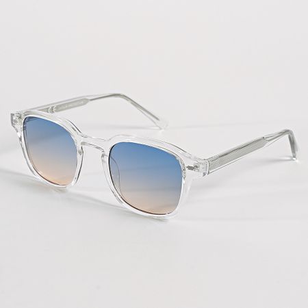 Frilivin - Azul Marino Naranja Transparente Plata 004 Gafas de sol