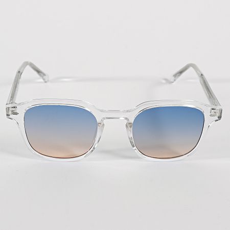 Frilivin - Azul Marino Naranja Transparente Plata 004 Gafas de sol