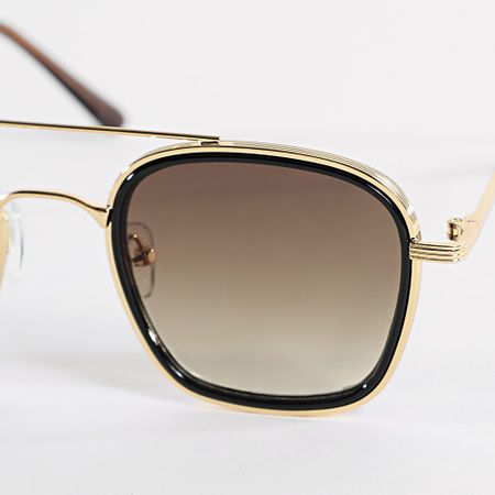 Frilivin - 992 Gafas de sol Marrón Negro Oro