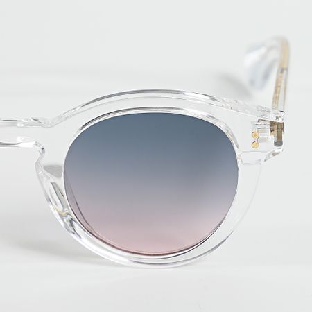Frilivin - 169 Verde Oscuro Gradiente Rosa Transparente Gafas de sol