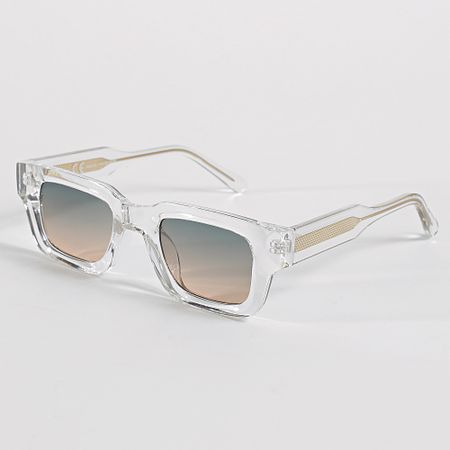 Frilivin - 038 Verde Amarillo Gradiente Gafas de sol transparentes