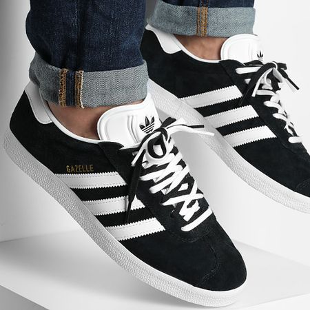 Adidas Originals - Gazelle BB5476 Core Negro Blanco Oro Metálico Zapatillas de deporte