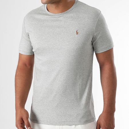 Polo Ralph Lauren - Tee Shirt Custom Slim Flit Classics Gris brezo