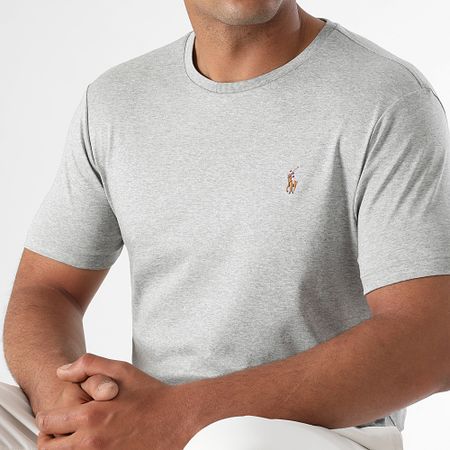 Polo Ralph Lauren - Tee Shirt Custom Slim Flit Classics Gris brezo