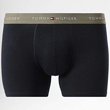 Tommy Hilfiger - Set De 3 Boxers 2765 Azul Marino Verde Caqui Negro Azul Real
