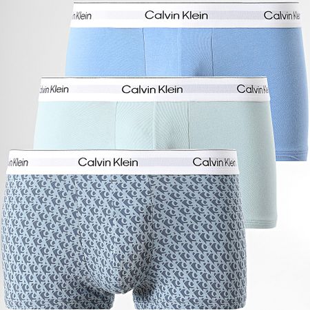 Calvin Klein - Juego de 3 bóxers bajos 4389 Azul claro Verde
