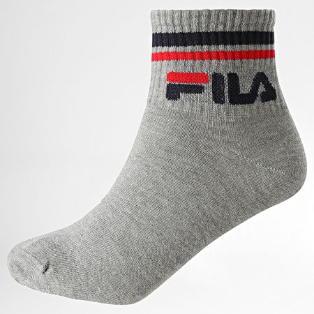 Fila - Lote de 3 Pares de Calcetines F9398 Negro Gris Blanco