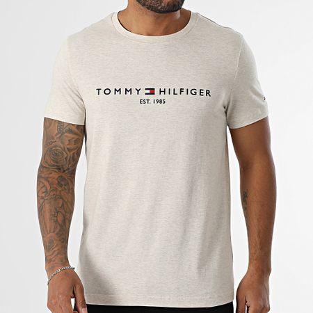 Tommy Hilfiger - Slim Tee Shirt Logo 1797 Beige Chiné
