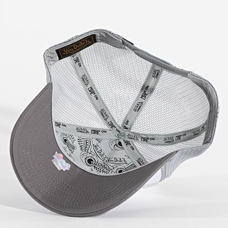Von Dutch - Boston Trucker Cap 7030090 Blanco Gris Topo