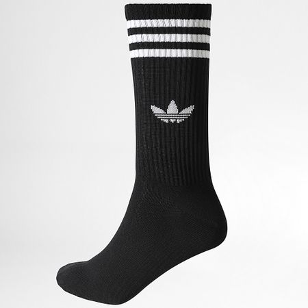 Adidas Originals - 3 Pares De Calcetines De 3 Rayas JV7418 Blanco Gris Heather Negro