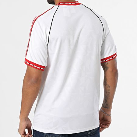 Adidas Originals - Manchester United Striped Tee Shirt JF0376 Blanco