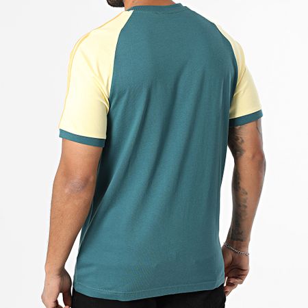 Adidas Originals - Camiseta Con Bandas Cali KC4961 Verde Botella Amarilla