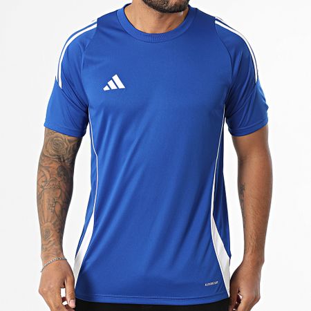 Adidas Performance - Camiseta Con Rayas Tiro24 Jersey IS1014 Azul Real