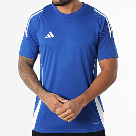 Adidas Performance - Camiseta Con Rayas Tiro24 Jersey IS1014 Azul Real