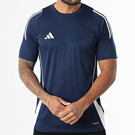 Adidas Performance - Camiseta A Rayas Tiro24 Jersey IS1018 Azul Marino