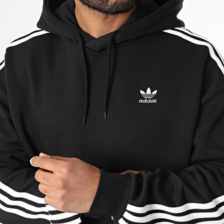 Adidas Originals - Sudadera con capucha Baggy Stripe JC6251 Negro