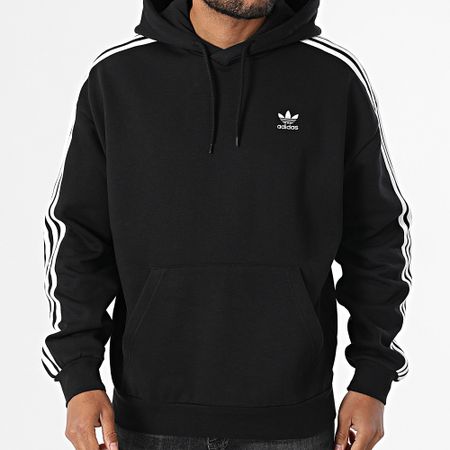 Adidas Originals - Sudadera con capucha Baggy Stripe JC6251 Negro