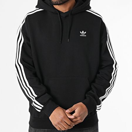 Adidas Originals - Sudadera con capucha Baggy Stripe JC6251 Negro