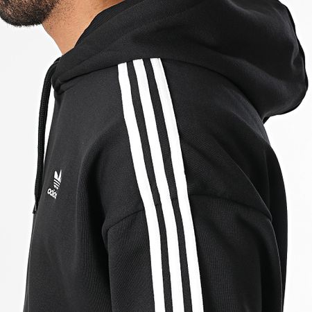 Adidas Originals - Sudadera con capucha Baggy Stripe JC6251 Negro