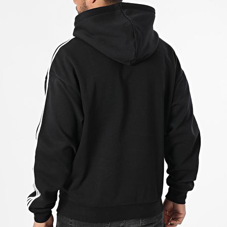 Adidas Originals - Sudadera con capucha Baggy Stripe JC6251 Negro