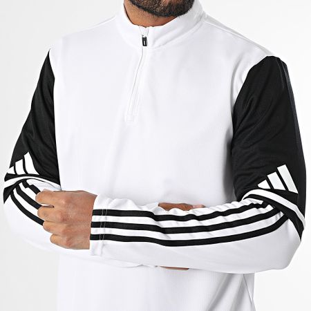 Adidas Performance - Sudadera de rayas con cremallera SQ25 JD2987 Blanco