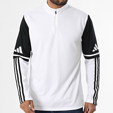 Adidas Performance - Sudadera de rayas con cremallera SQ25 JD2987 Blanco