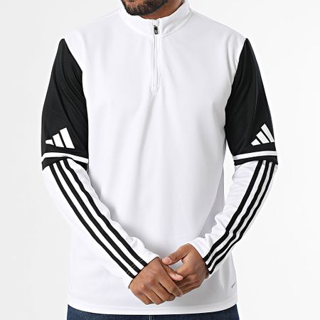 Adidas Performance - Sudadera de rayas con cremallera SQ25 JD2987 Blanco