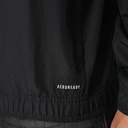Adidas Performance - SQ25 Chaqueta con cremallera a rayas JE2761 Negro