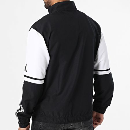 Adidas Performance - SQ25 Chaqueta con cremallera a rayas JE2761 Negro