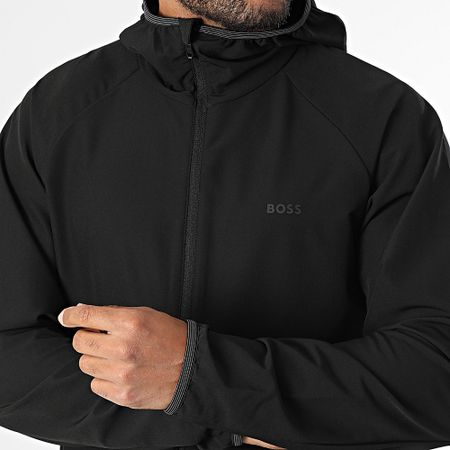 BOSS - Chaqueta con cremallera y capucha Commuter 50542451 Negro