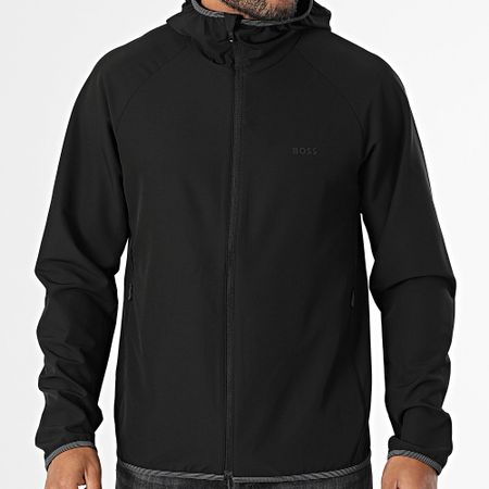 BOSS - Chaqueta con cremallera y capucha Commuter 50542451 Negro