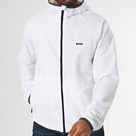 BOSS - Chaqueta con cremallera y capucha Commuter 50542451 Blanco