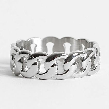 Make It Shine - Anillo eslabón cubano Plata