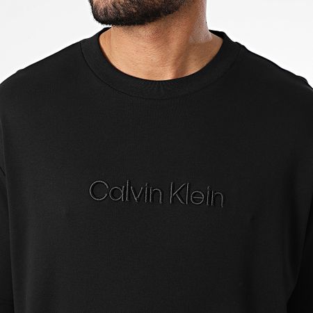 Calvin Klein - Tee Shirt Oversize Large Rojo Fashion Logo 206G Negro