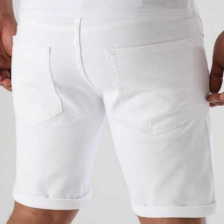 Jack And Jones - Pantalón Corto Ethan Icon Trick Jean Blanco